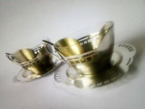 Pair Of Hans Ofner Josef Hoffmann Secessionist Teacup With Saucer Argentor 1902