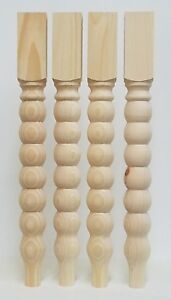 Knotty Pine Wood Set Of 4 Table Island Legs Unfinished 29 X 3