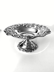 Antique Mauser Sterling Repousse Strawberry Compote C 1900 346a