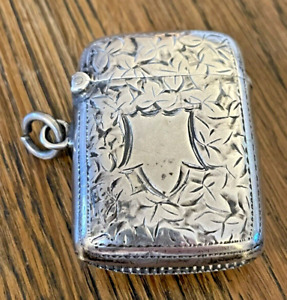 Silver Vesta Case With Fob Ring 1903