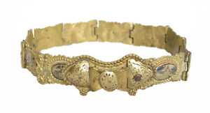 19c Antique Islamic Ottoman Brass Belt With Buckle