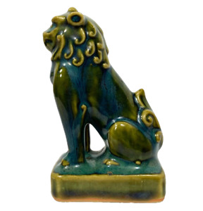Shishi Lion Fu Foo Dog Oribe Talisman Statue Figurine Vintage Japan
