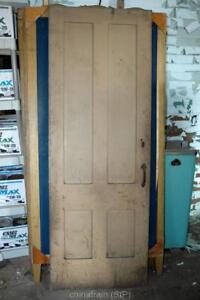 Antique Vintage Solid Wood 4 Panel House Door 83 5 8x30 