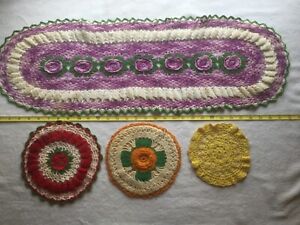 Vintage Table Dressings Crochet Doilies 