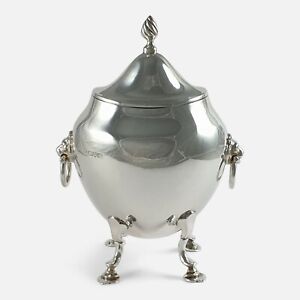 Sterling Silver Tea Caddy Nathan Hayes 1912
