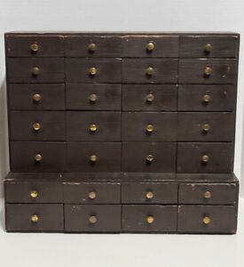 Antique Step Back 28 Drawer Apothecary Cabinet Store Countertop