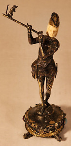 Antique German Sterling Silver Figural Statue The Pied Piper Of Hamelin Jewels