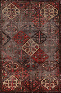Vintage Tribal Garden Design Bakhtiari Area Rug 6x10 Traditional Handmade Carpet