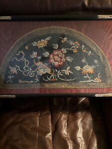 Fascinating Antique 10x16 Framed Chinese Silk Tapestry Embroidery