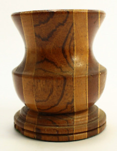  19th 20th C Segmented Turned Wood Treen Ware Hat Pin Holder Victorian Taste