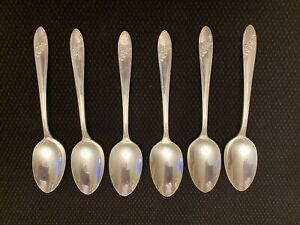 Oneida Community Tudor Plate Queen Bess 11 Spoon Set Of 6 Used Post 1940