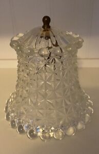 Antique Vintage Art Deco All Glass Table Lamp Shade Candlewick Boudoir
