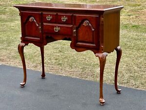 Vintage Solid Cherry Queen Anne Style Buffet Server By Lexington