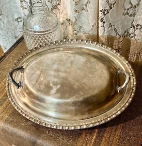 Vintage Rogers Bros Silver Plated Oval Covered Serving Dish 1712