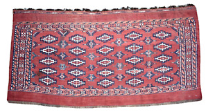 Fabulous Antique Tribal Yomud Sumak Kilim Bag Face Rug Collector Item Yomud Rug