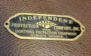 Lightning Rod Sign Goshen Indiana Independent Protection Co