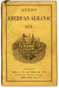 Antique Ayer S American Almanac 1878 Zodiac Ayer S Patent Medicines