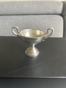 Antique Vintage Italy 800 Marked Silver Double Handle Trophy Cup 84g Euc