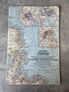 National Geographic Map Of Eastern Canada 1967 Road Atlas