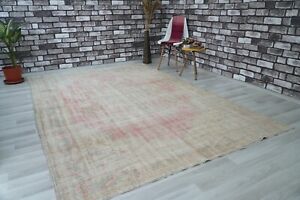 Boho Decor Rug Muted Red Rug Vintage Turkish Rug Carpet 6 39x10 07 Ft H 1549