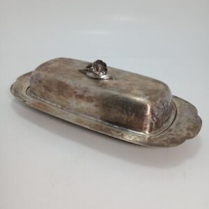 Vintage Sterling Silver Plated Butter Dish With Lid
