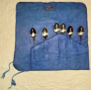 Set Of 6 Vintage Oneida Silver Plated Long Handle Iced Tea Spoons Free Shipping