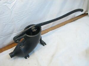 Antique Patented 1858 Cast Iron Lard Sausage Stuffer Kitchen Butcher Tool