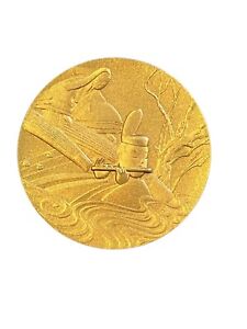 Min On Concert Association Japanese Table Medal Gold Colored