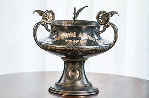 Wow Impressive Huge Antique Silverplate Nebraska State Fair Trophy Cup