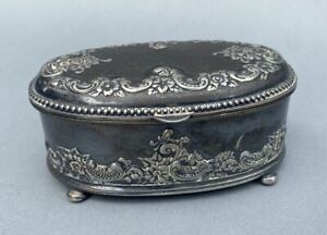 Antique Victorian Wilcox Silver Plate Jewel Casket Box