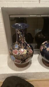 Jingdezhen Antique Porcelain Design Big Floor Vase Royal Blue