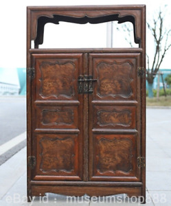 37 6 Old Chinese Huanghuali Wood Carving Dynasty Palace Furniture Cabinet