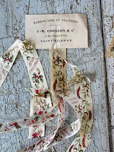1900 Christmas French Ribbon For The American Market Silk