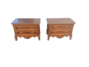 Louis Xv French Provincial Drexel Heritage Brittany Collection Nightstands Pair