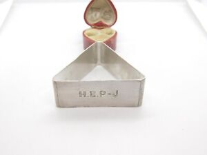 Sterling Silver Diamond Shaped Napkin Ring 1925 Birmingham Antique