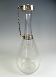 Christopher Dresser Silver Decanter Thomas Webb Glass Dated 1880