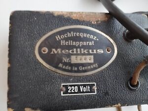 Set Vintage German High Frequency Violet Ray Device Medikus