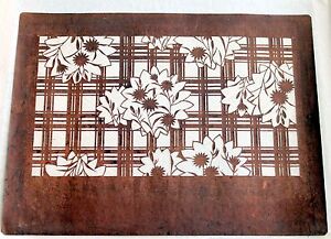Antique Katagami Japanese Kimono Fabric Stencil Print Meiji Woodblock