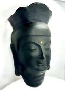 Japanese Traditional Mask Cast Iron Image Of Miroku Bosatsu Buddha
