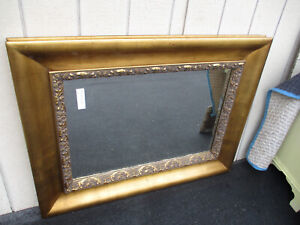 63404 Large Gold Uttermost Decorator Beveled Mirror