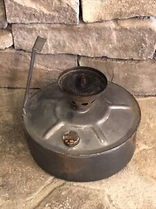 Antique Tin Brass Lamp With Burner L R Oakes Pat Feb 17 1903