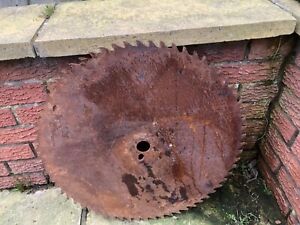 Vintage Sawmill Saw Buzz Saw 23 Inch Up Cycle Rustic Wall Art Film Prop Etc
