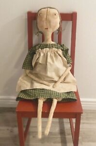 Large Primitive Doll Folk Art Doll Cloth Doll Prairie Doll