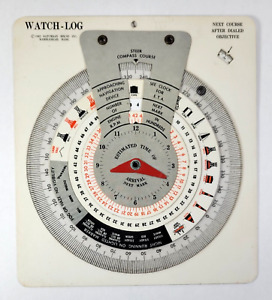 Nautical Watch Log Slide Rule Navigation Device Vintage 1962 Marblehead Mass