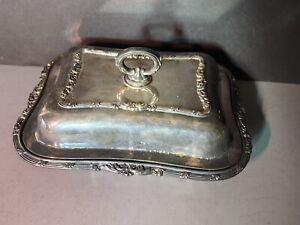 Victorian Silver Plate Tureen Serving Dish Antique Vintage