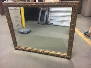 Large C1920 30 Vintage Art Deco Framed Mirror 40 5 X 32 Frame 35 X 27 