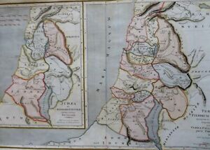 Ancient Holy Land Kingdom Of Judea 12 Tribes Israel Palestine 1806 Tanner Map
