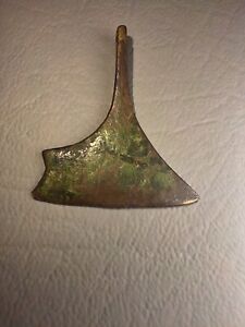 Rare Viking Bronze Bearded Axe Pendant 8th 12th Patina 