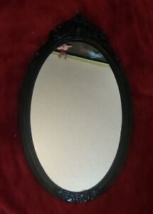 Antique Oval Mirror And Wooden Frame