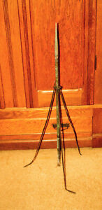 Antique Iron Lightning Rod Stand With 36 Copper Rod